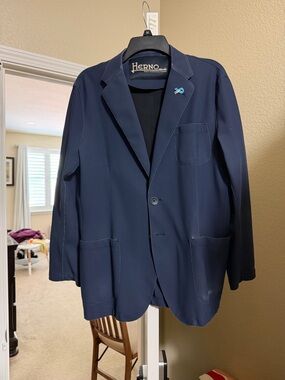 Herno Men's First-Act Technical Blazer - Navy Blue - Size 50